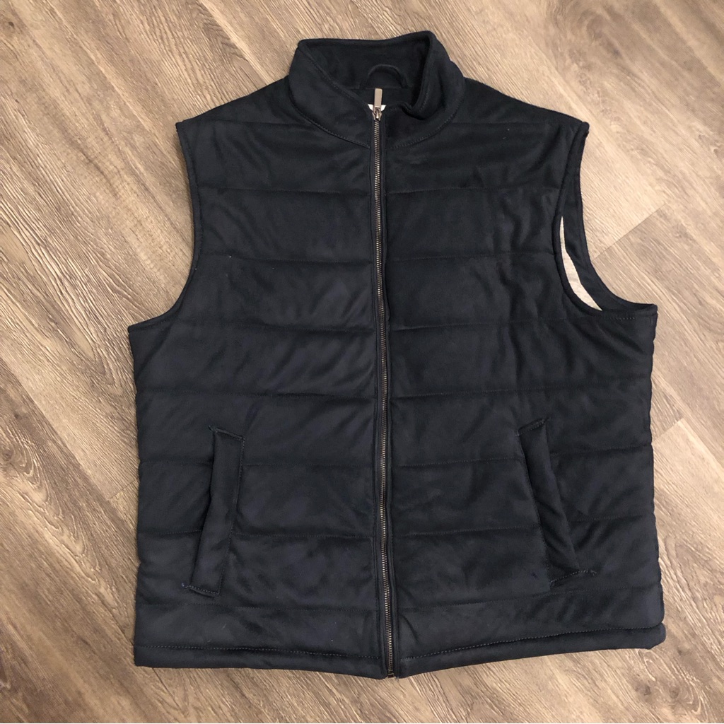 Zara Men Navy Puffer Vest  Sz Xl